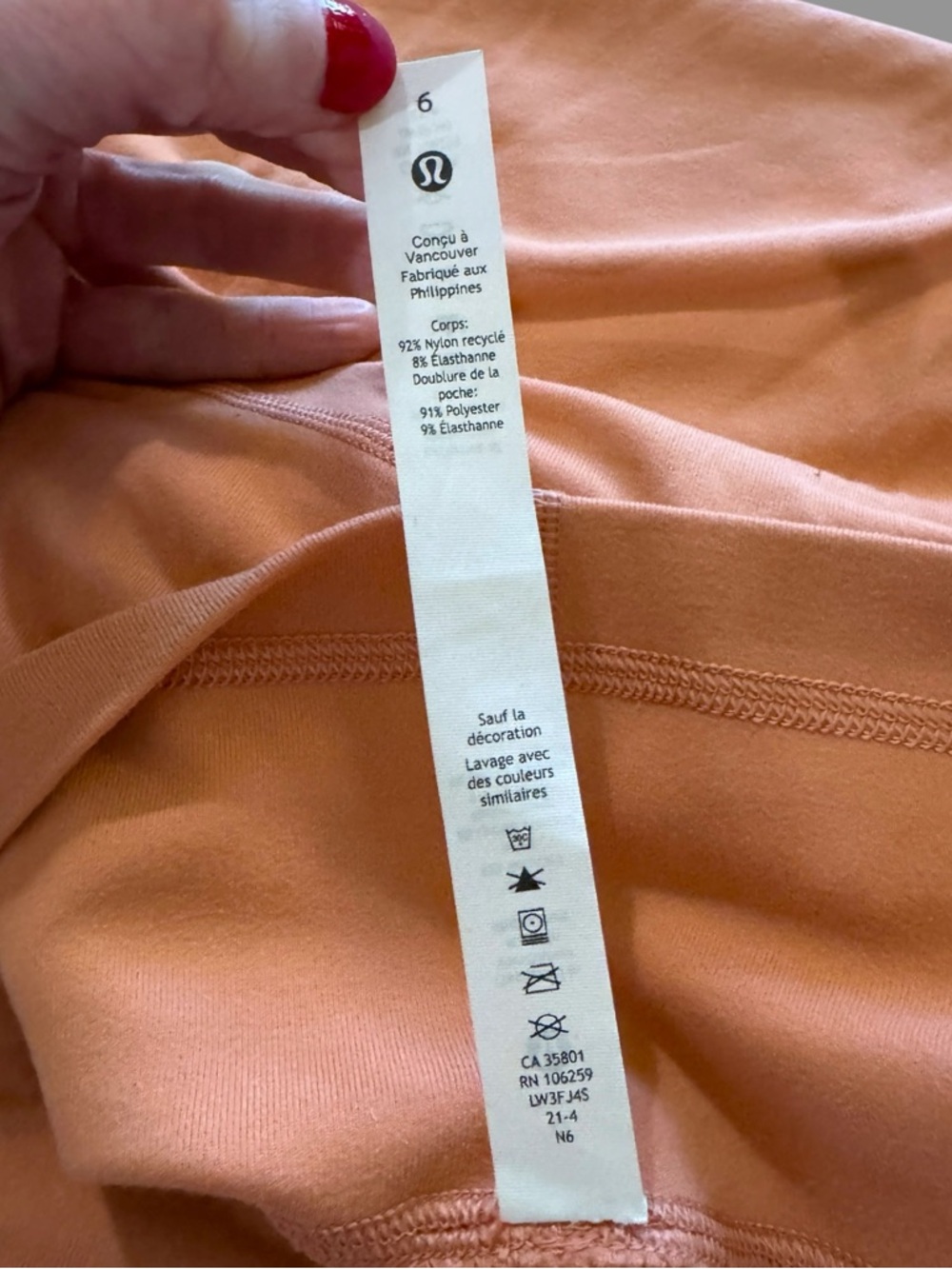 Lululemon Ready to Rulu Funnel Neck Pullover - Peach Pink Savannah - Size 6 EUC - Picture 8 of 9